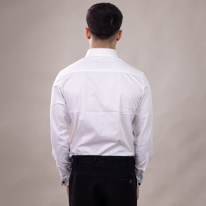 Suturee Craaft Midnight Radiance Club Swarovski Satin Shirt