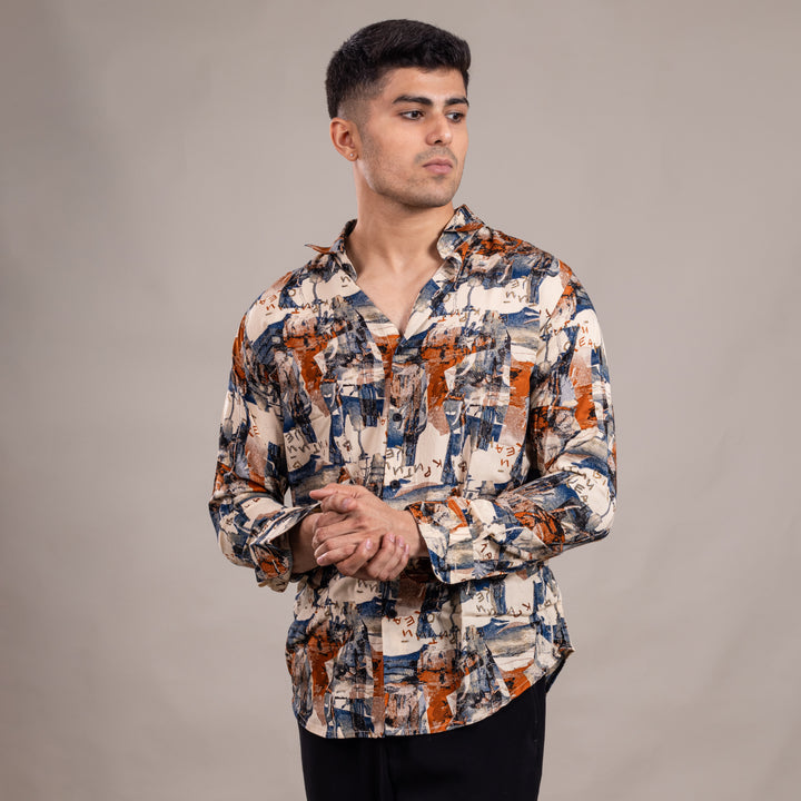 Suturee Craaft Imported Ryon 3D Tribal Brushstorm Shirt