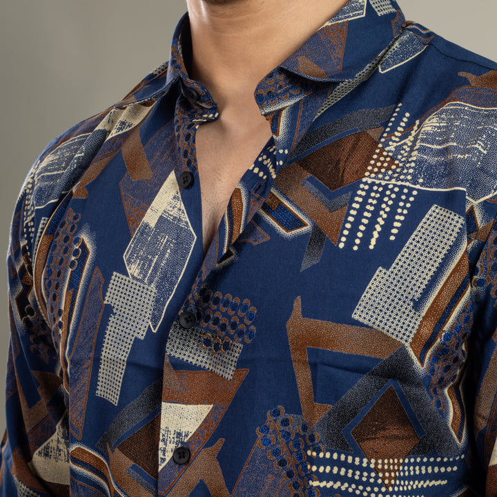 Suturee Craaft Imported Ryon 3D Tribal Brushstorm Shirt