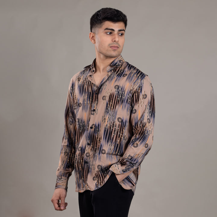 Suturee Craaft Imported Ryon 3D Tribal Brushstorm Shirt