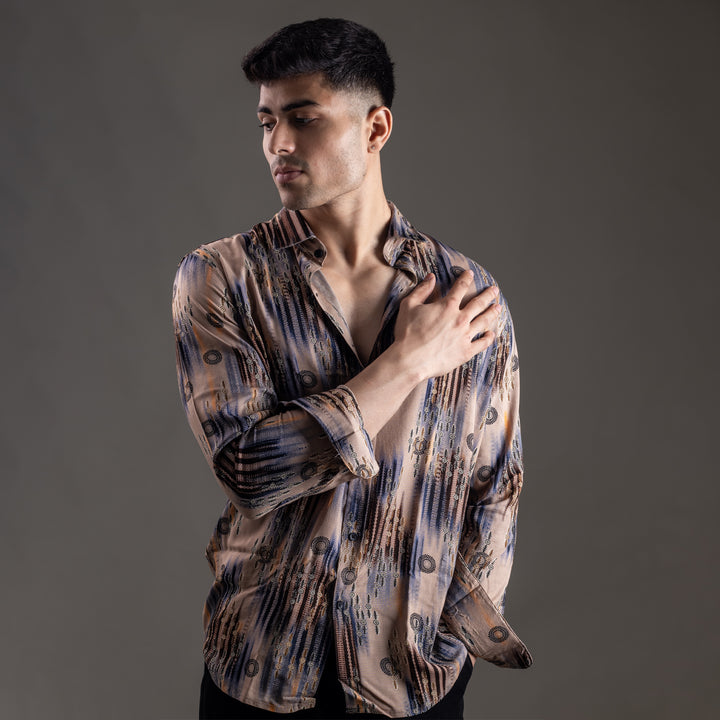 Suturee Craaft Imported Ryon 3D Tribal Brushstorm Shirt