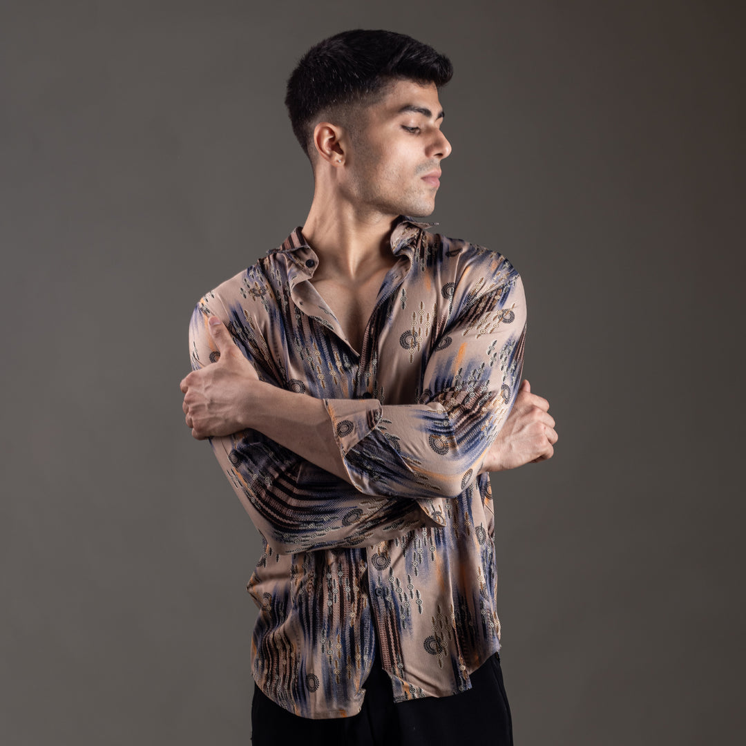 Suturee Craaft Imported Ryon 3D Tribal Brushstorm Shirt