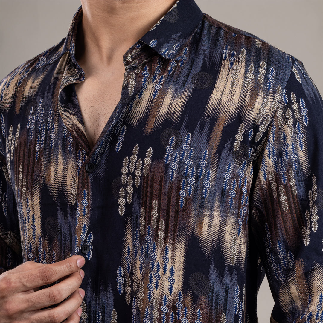 Suturee Craaft Imported Ryon 3D Tribal Brushstorm Shirt