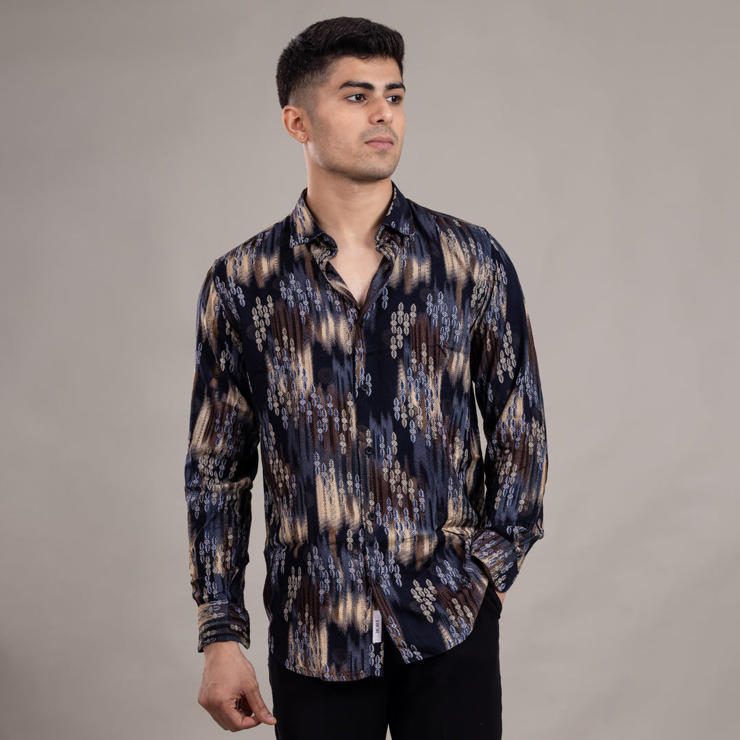 Suturee Craaft Imported Ryon 3D Tribal Brushstorm Shirt