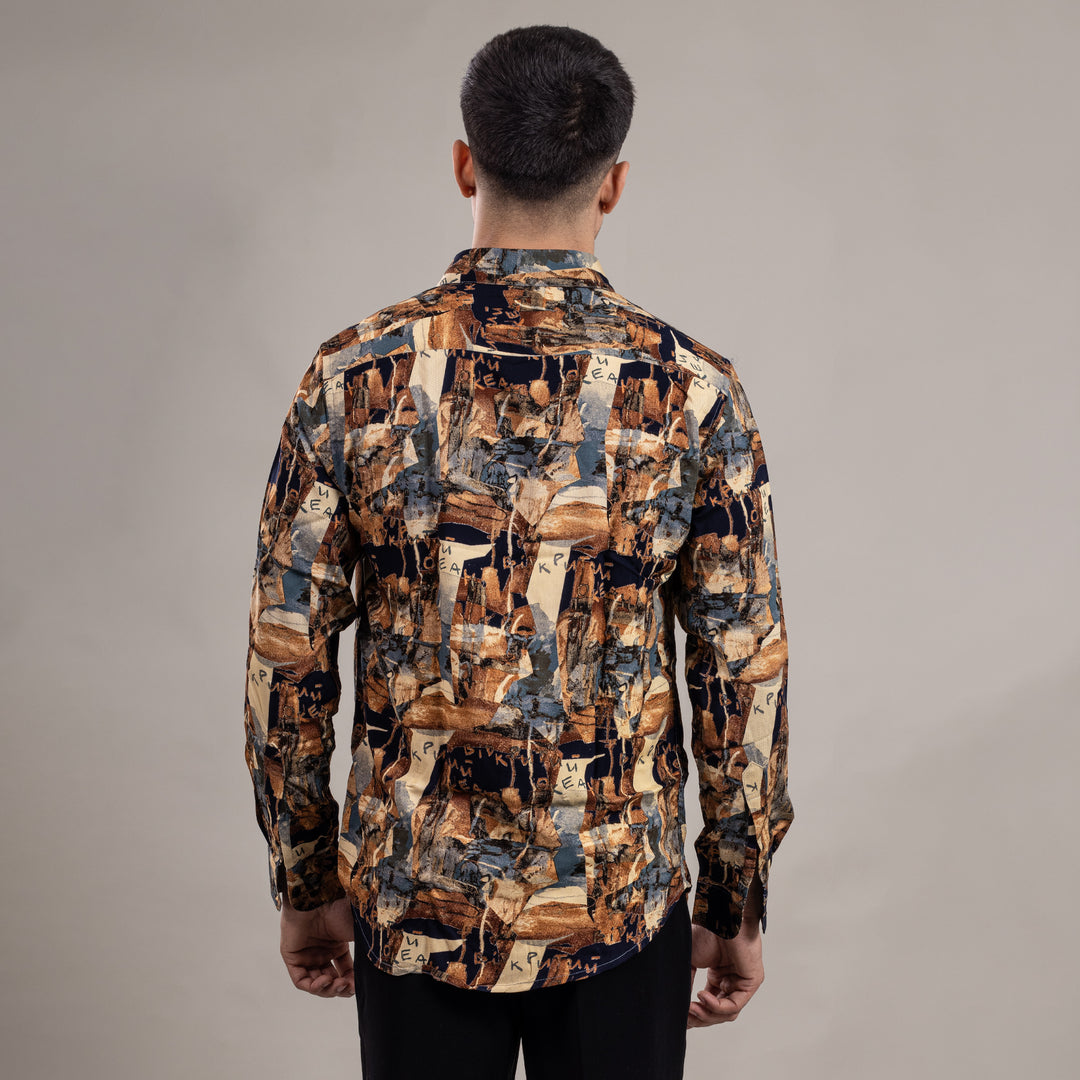 Suturee Craaft Imported Ryon 3D Tribal Brushstorm Shirt