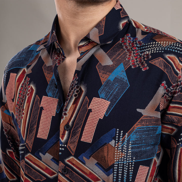 Suturee Craaft Imported Ryon 3D Tribal Brushstorm Shirt