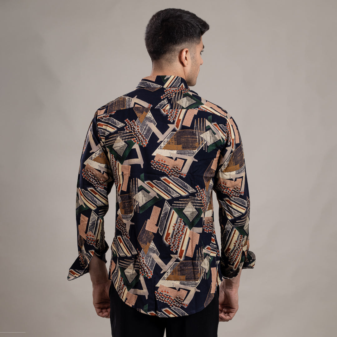 Suturee Craaft Imported Ryon 3D Tribal Brushstorm Shirt