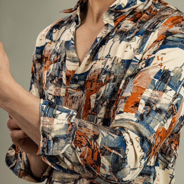 Suturee Craaft Imported Ryon 3D Tribal Brushstorm Shirt