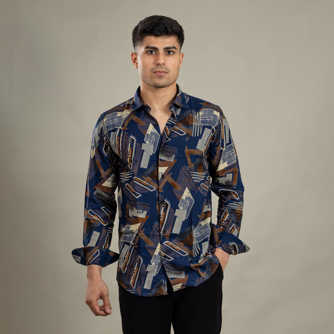 Suturee Craaft Imported Ryon 3D Tribal Brushstorm Shirt