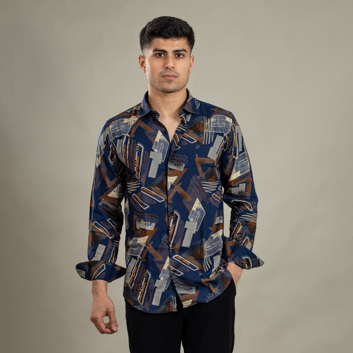 Suturee Craaft Imported Ryon 3D Tribal Brushstorm Shirt