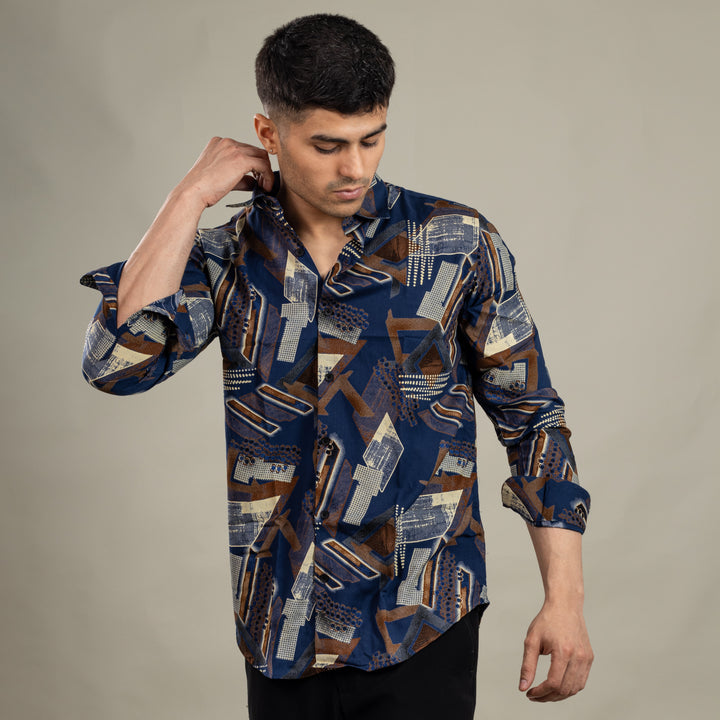 Suturee Craaft Imported Ryon 3D Tribal Brushstorm Shirt