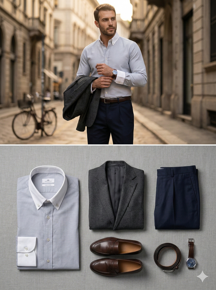 Suturee Craft Premium White Cuff & Collar Pure Cotton Shirt for Men