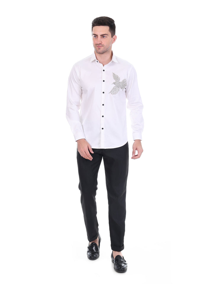 Suturee Craaft Satin Luxe Shirt – Snow Eagle Edition