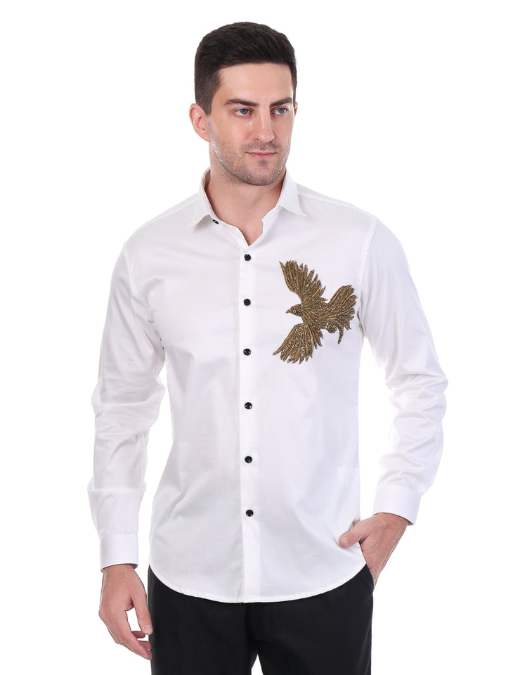 Suturee Craaft Satin Luxe Shirt – Golden Eagle Edition