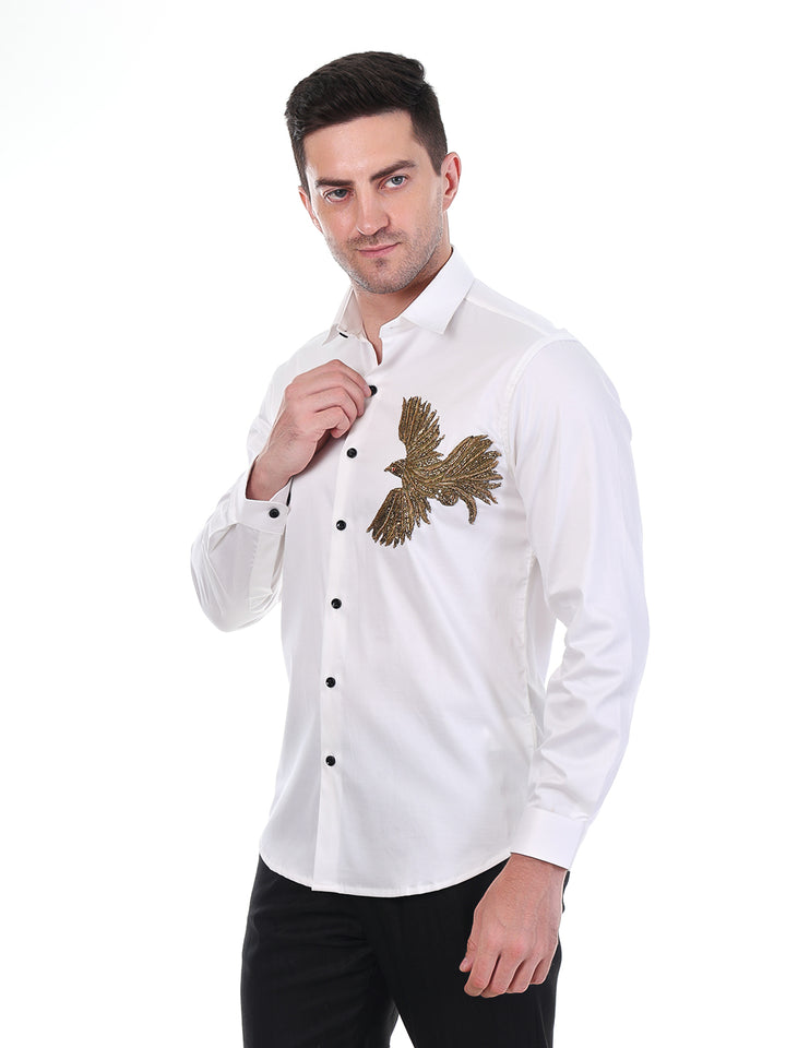 Suturee Craaft Satin Luxe Shirt – Golden Eagle Edition