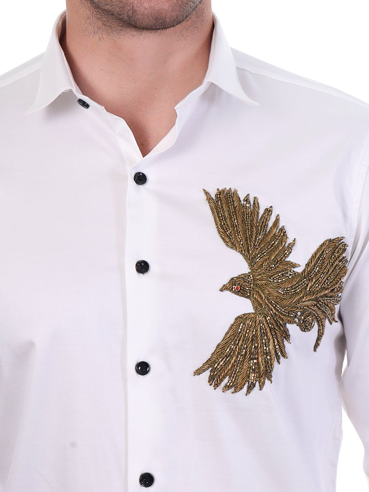 Suturee Craaft Satin Luxe Shirt – Golden Eagle Edition