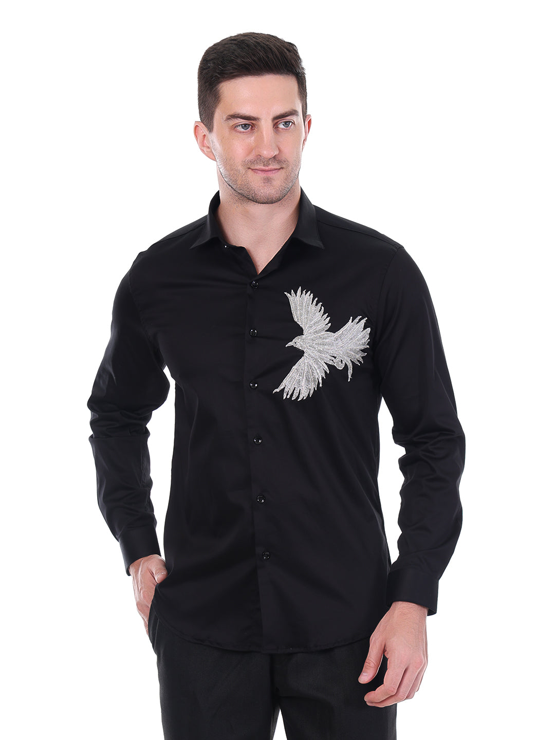 Suturee Craaft Satin Luxe Shirt – Snow Eagle Edition
