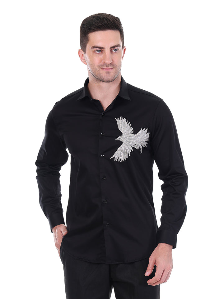 Suturee Craaft Satin Luxe Shirt – Snow Eagle Edition