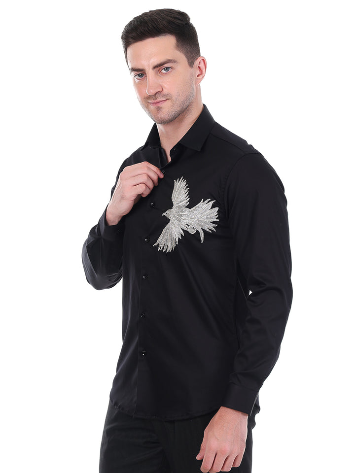 Suturee Craaft Satin Luxe Shirt – Snow Eagle Edition
