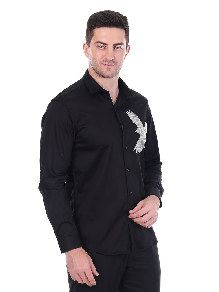 Suturee Craaft Satin Luxe Shirt – Snow Eagle Edition