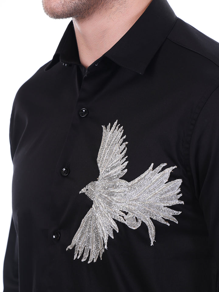 Suturee Craaft Satin Luxe Shirt – Snow Eagle Edition