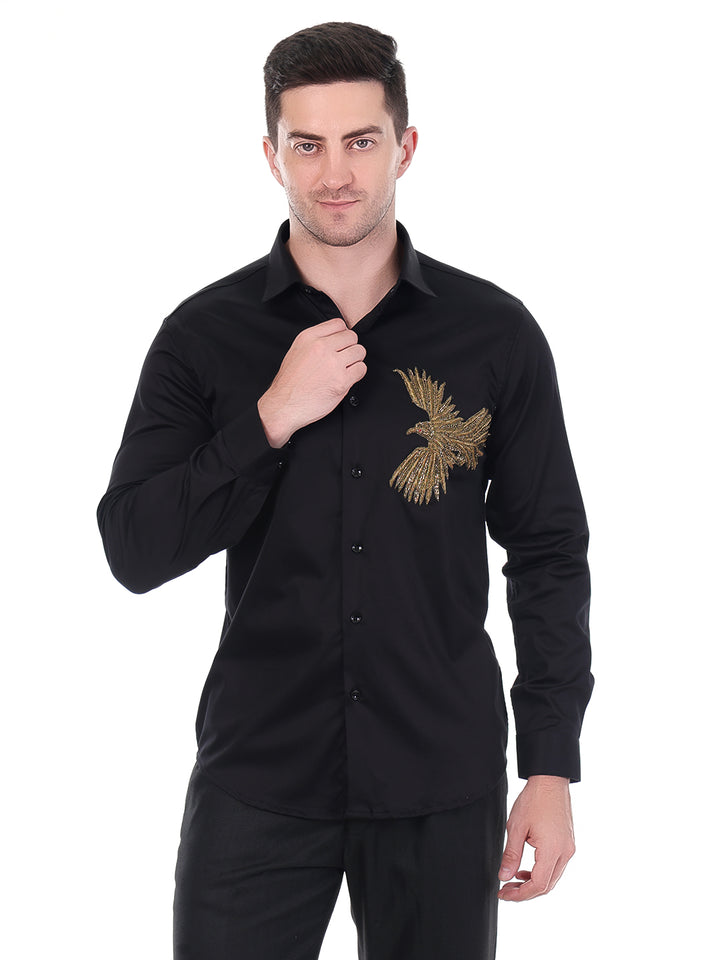 Suturee Craaft Satin Luxe Shirt – Golden Eagle Edition