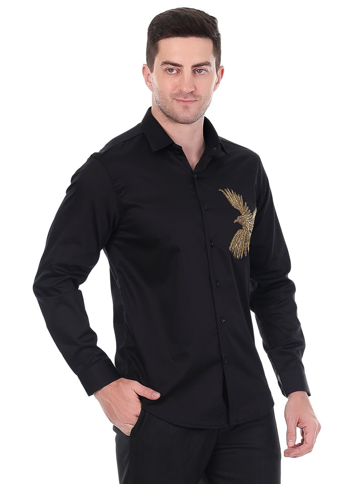 Suturee Craaft Satin Luxe Shirt – Golden Eagle Edition