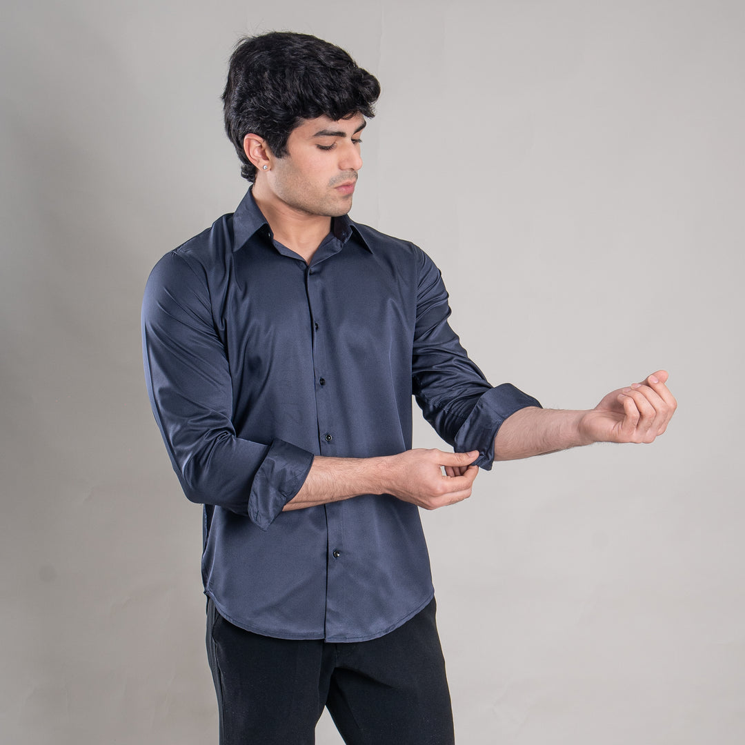 Suturee Craaft Imported Satin Basic Party Shirt for Men