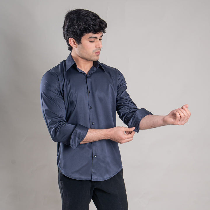 Suturee Craaft Imported Satin Basic Party Shirt for Men