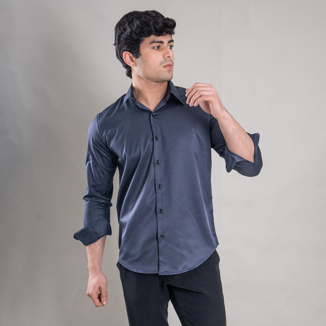 Suturee Craaft Imported Satin Basic Party Shirt for Men