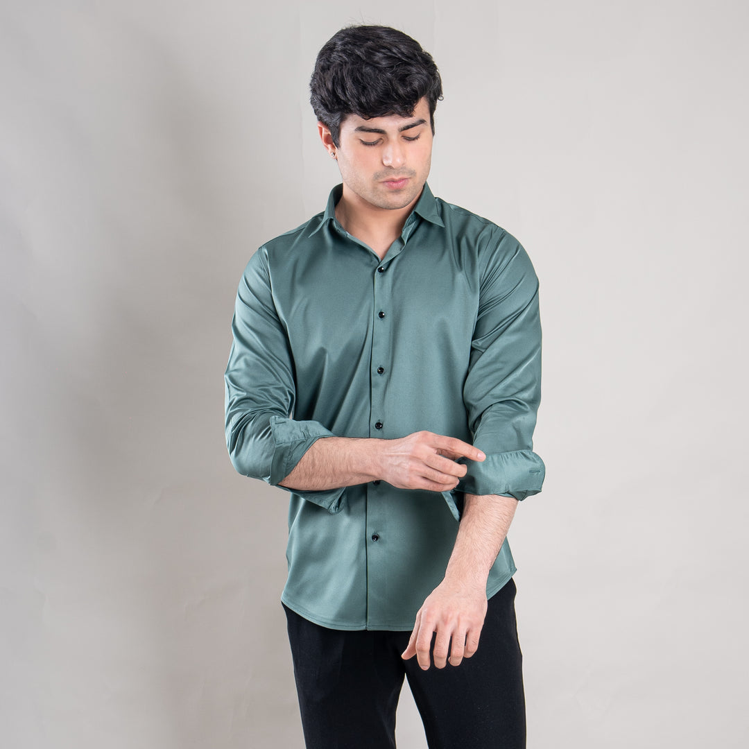 Suturee Craaft Imported Satin Basic Party Shirt for Men