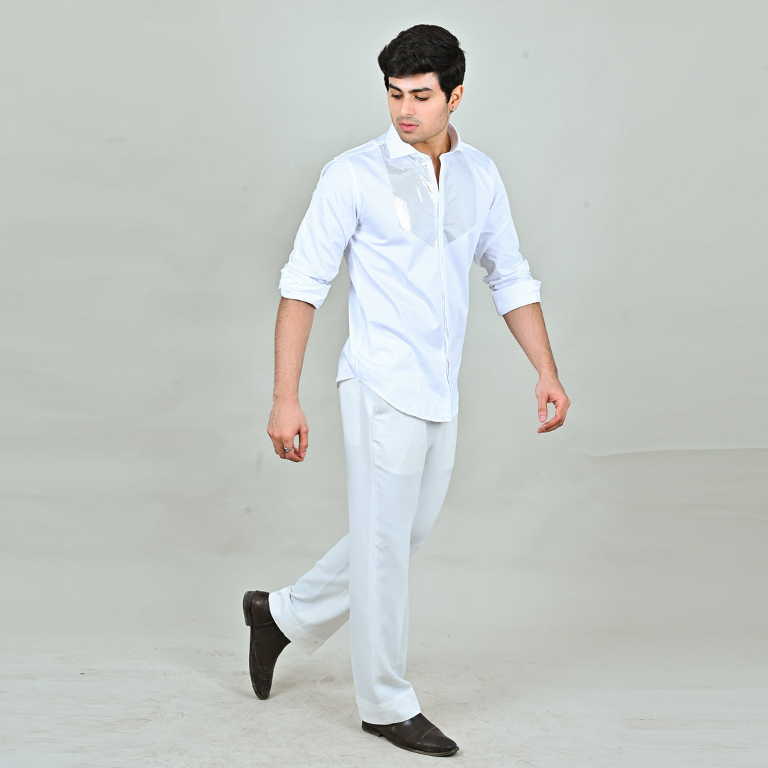Club swarovaski pattern arrowed waves